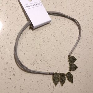 Leather Leaf necklace